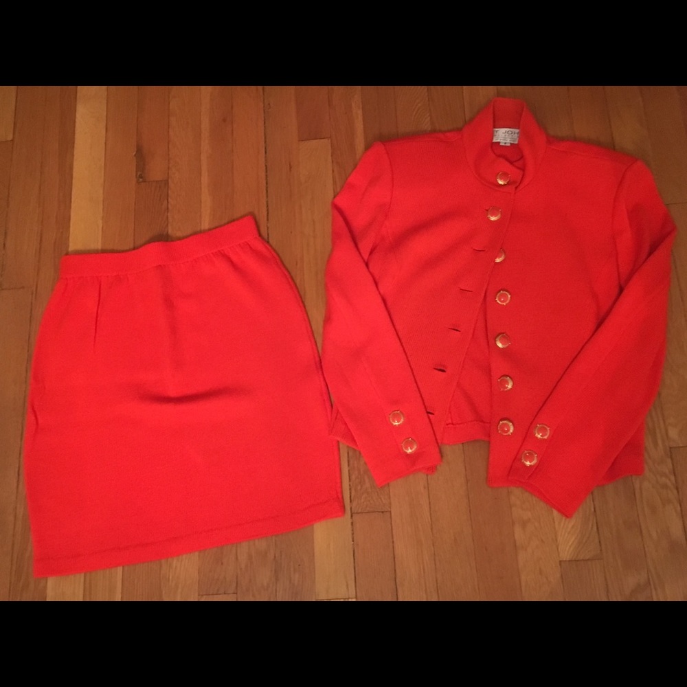 St. John Knit Collection Jacket & Skirt
